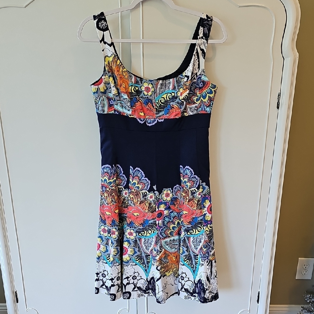 Nine West Blue and Pink Sundress Sleeveless Mini